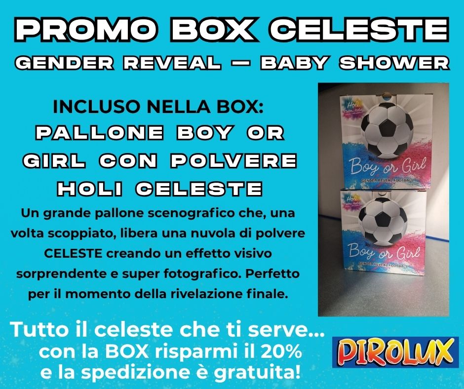 Blue Gender Reveal Box - CELESTE - Baby Shower - immagine 2