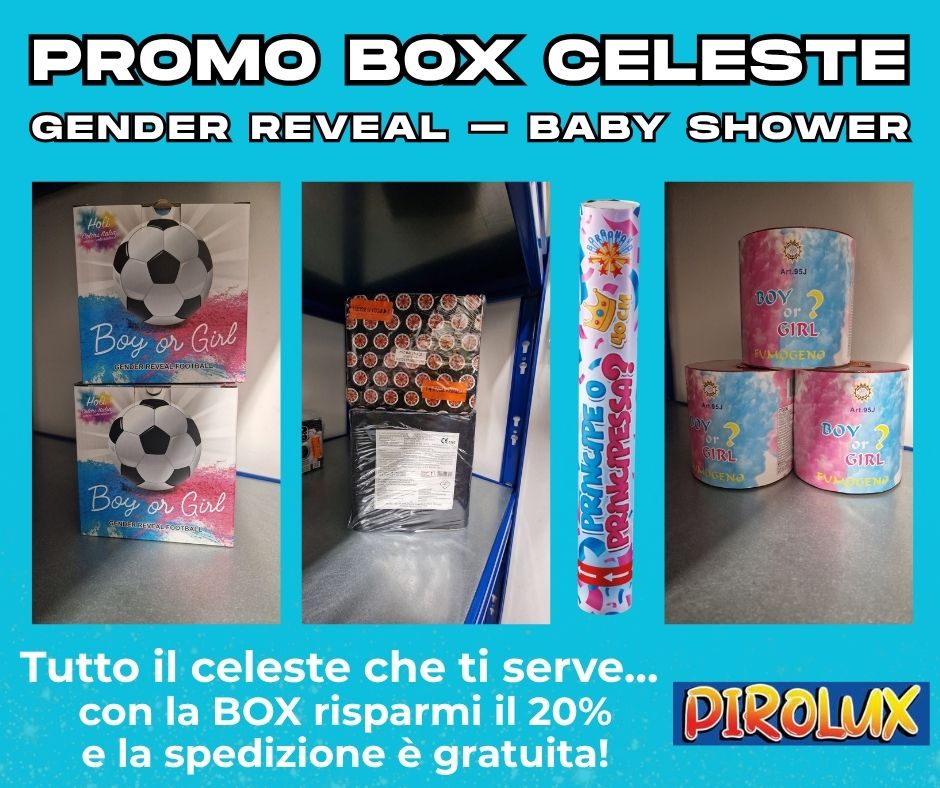 Blue Gender Reveal Box - CELESTE - Baby Shower