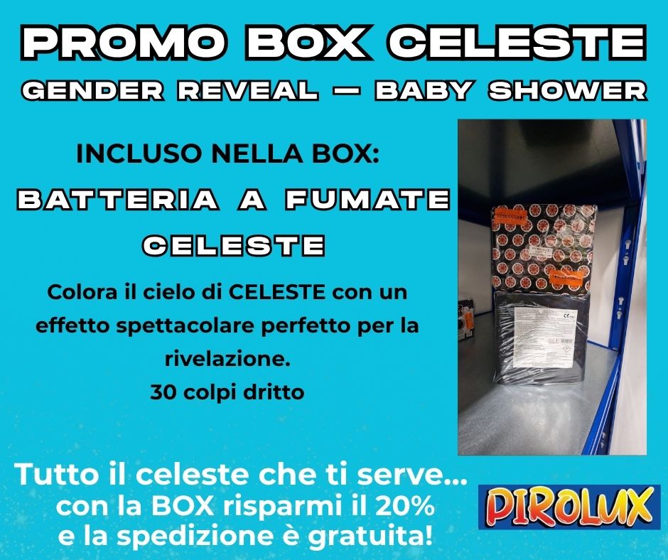 Blue Gender Reveal Box - CELESTE - Baby Shower - immagine 3