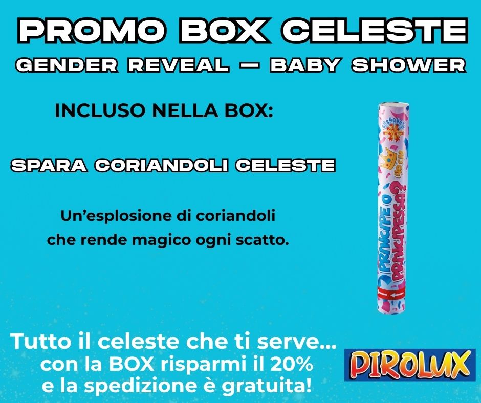 Blue Gender Reveal Box - CELESTE - Baby Shower - immagine 5